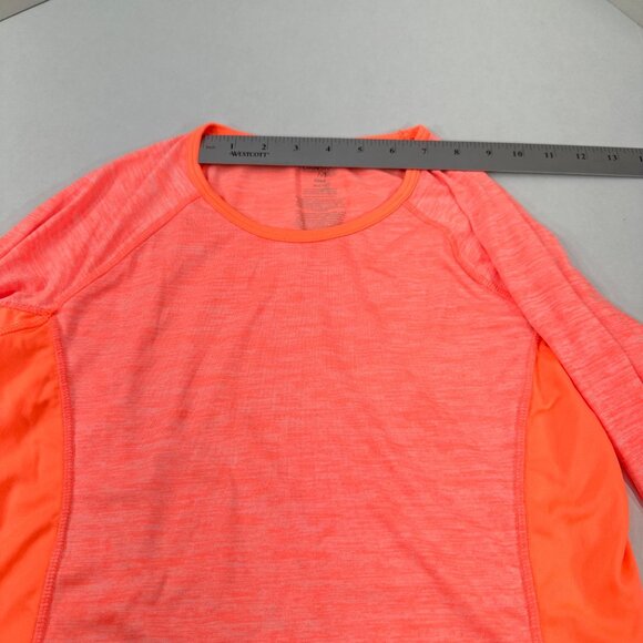 Danskin Now Women's Size Medium Top Athletic Long Sleeve Fitted Orange Preowned - Picture 6 of 13